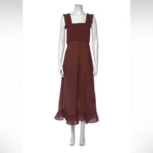 GANNI PLAID PRINT DRESS
